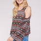 Bell Sleeve Cold Shoulder Tops