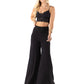 Slate Grey - High Waist Solid Palazzo Pants
