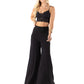 Black - High Waist Solid Palazzo Pants
