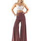 Black - High Waist Solid Palazzo Pants