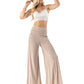 Black - High Waist Solid Palazzo Pants