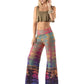 Multicolored Abstract High Waist Palazzo Pants