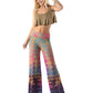 Multicolored Abstract High Waist Palazzo Pants