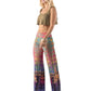 Multicolored Abstract High Waist Palazzo Pants