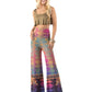 Multicolored Abstract High Waist Palazzo Pants