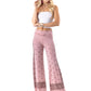 Pink Vintage Paisley Regular & Plus Palazzo Pants
