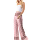 Pink Vintage Paisley Regular & Plus Palazzo Pants
