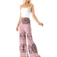 Pink Large Geometric Floral High Waist Palazzo Pants