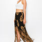 Asymmetric Women Fringe Skirt