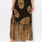 Asymmetric Women Fringe Skirt