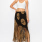 Asymmetric Women Fringe Skirt