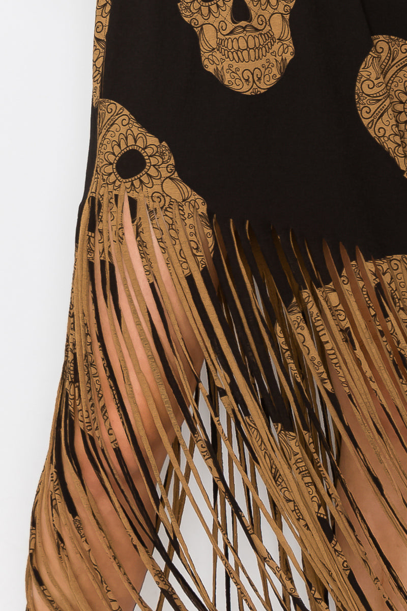 Asymmetric Women Fringe Skirt