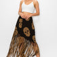 Asymmetric Women Fringe Skirt
