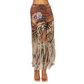 Sublimation print Fringe Skirt with Mocha Tiger