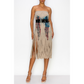 Sublimation Mocha Wing Print Fringe Skirt