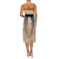 Sublimation Mocha Wing Print Fringe Skirt