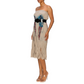 Sublimation Mocha Wing Print Fringe Skirt
