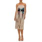 Sublimation Mocha Wing Print Fringe Skirt