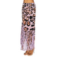 Asymmetric  Women Fringe Skirt - Sublimation Leopard Printed