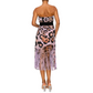 Asymmetric  Women Fringe Skirt - Sublimation Leopard Printed