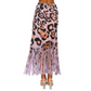 Asymmetric  Women Fringe Skirt - Sublimation Leopard Printed