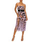 Asymmetric  Women Fringe Skirt - Sublimation Leopard Printed