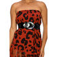 Women Fringe Skirt - Sublimation Rust Leopard Printed