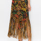 Sublimation Sugar Skull Printed Fringe Skirt for Women