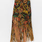 Sublimation Sugar Skull Printed Fringe Skirt for Women