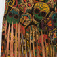 Sublimation Sugar Skull Printed Fringe Skirt for Women