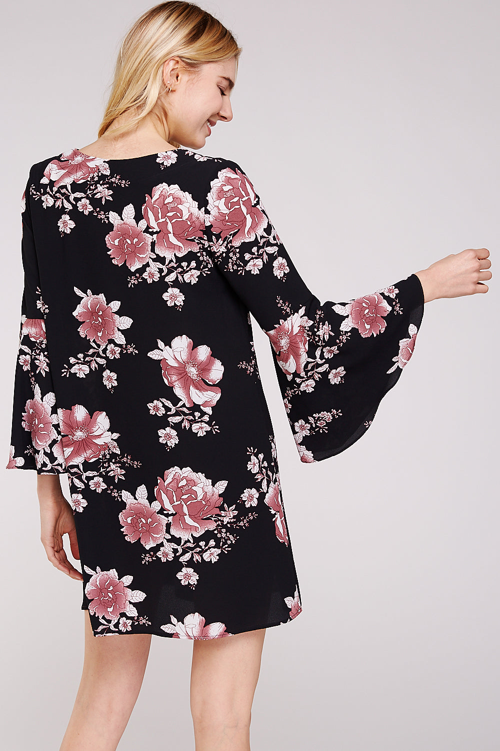 Tunic Dress with Flared Bell sleeves