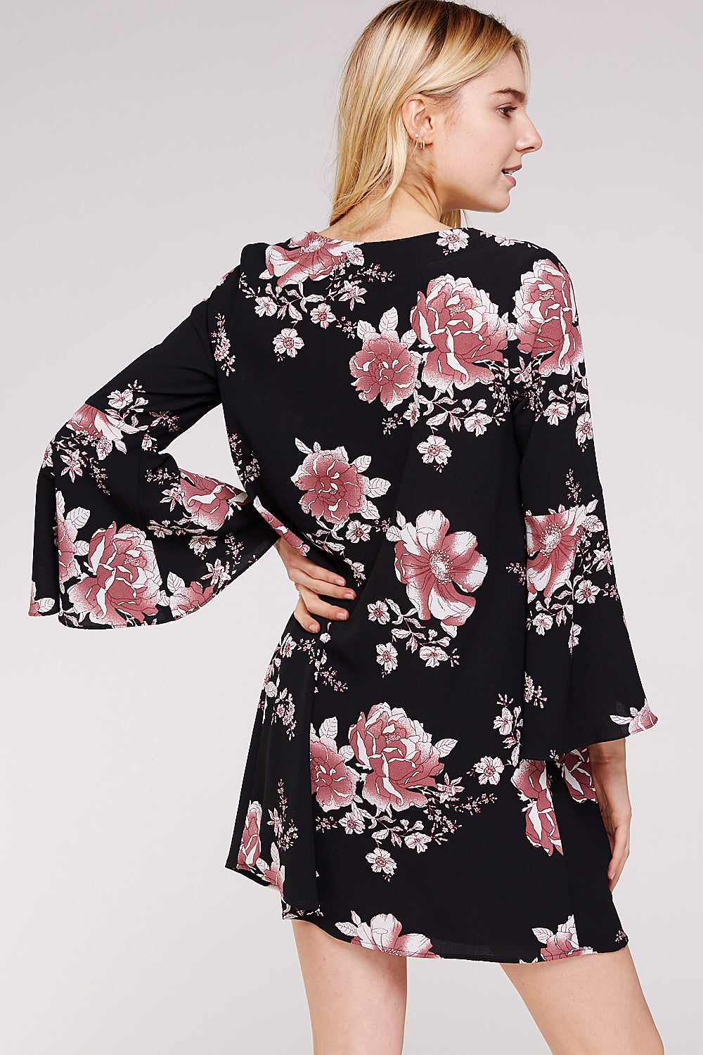 Tunic Dress with Flared Bell sleeves