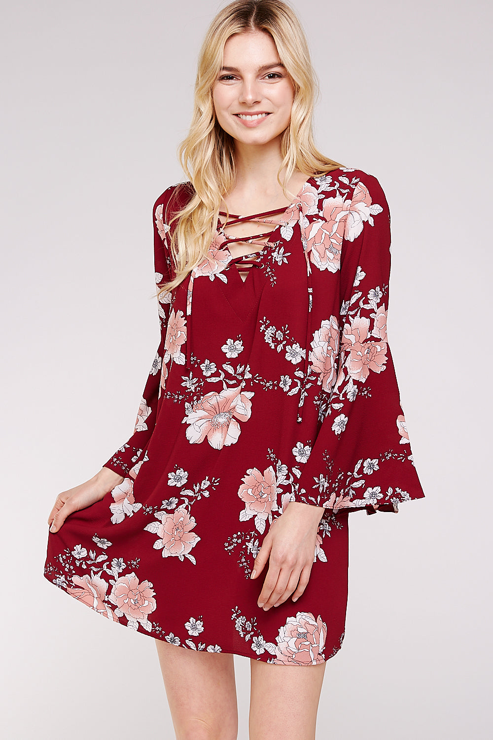 Tunic Dress with Flared Bell sleeves
