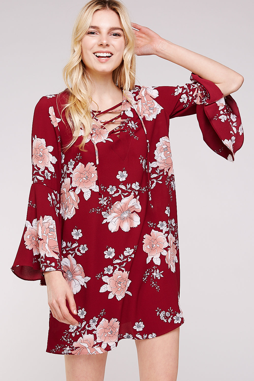 Tunic Dress with Flared Bell sleeves