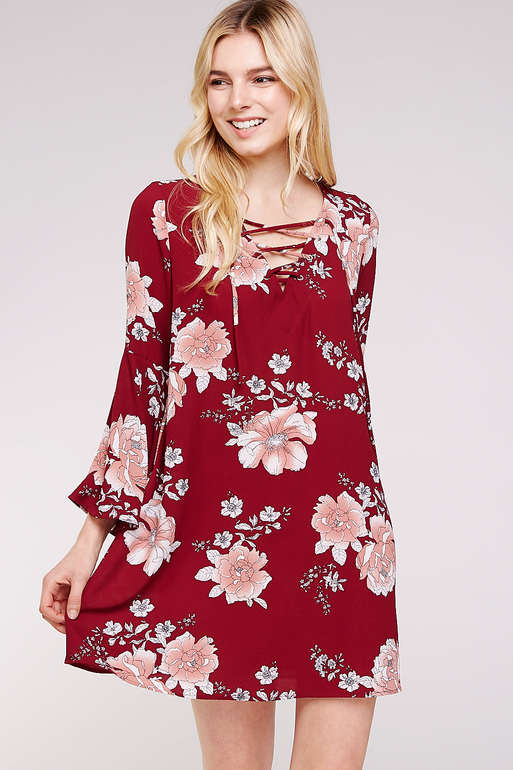 Tunic Dress with Flared Bell sleeves