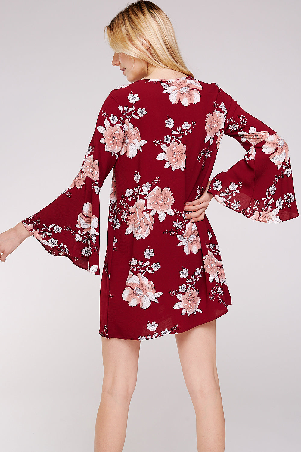 Tunic Dress with Flared Bell sleeves
